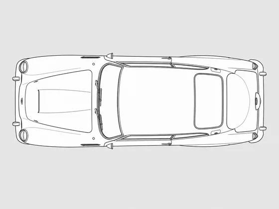 Aston Martin DB5 top view