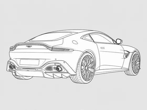 Aston Martin Vantage rear 3/4 view
