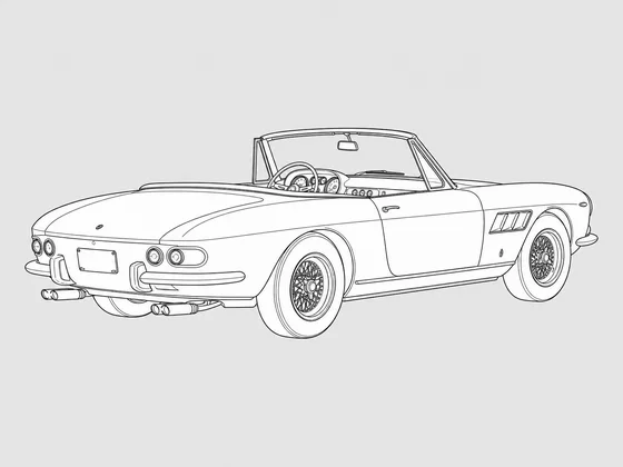 Ferrari 330 GTS rear 3/4 view