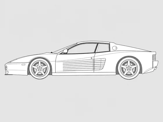 Ferrari F512 M side view