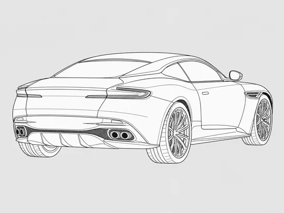 Aston Martin DB12 rear 3/4 view