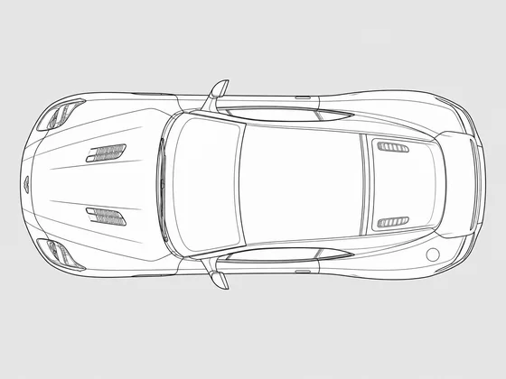 Aston Martin DB12 top view
