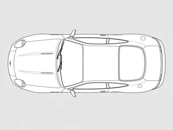 Aston Martin DB7 top view