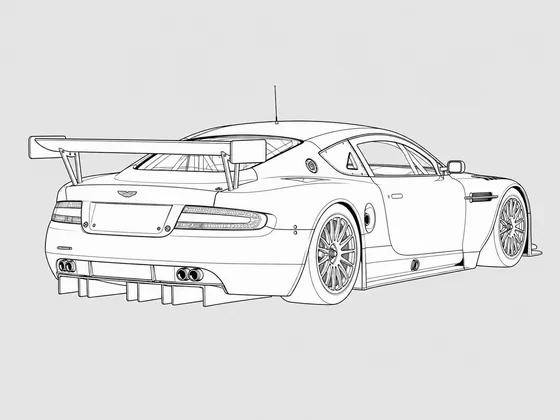 Aston Martin DBR9 rear 3/4 view