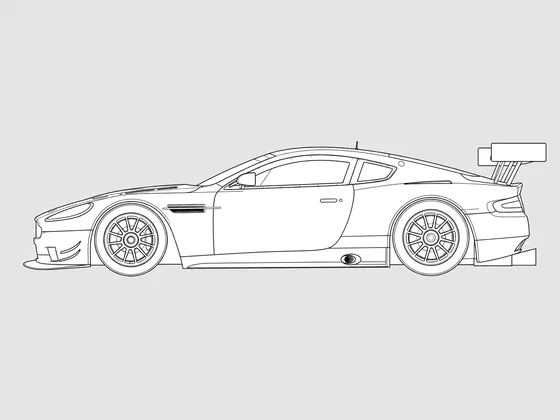 Aston Martin DBR9 side view