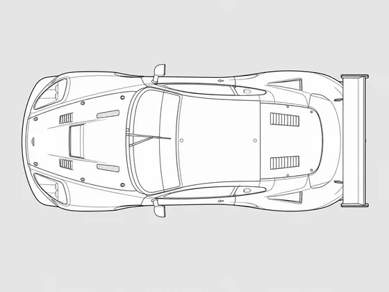 Aston Martin DBR9 top view