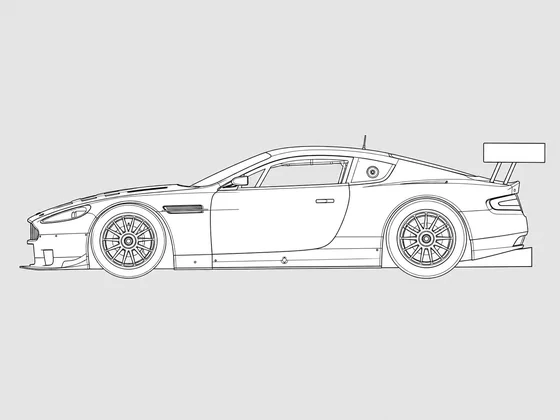 Aston Martin DBRS9 side view