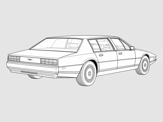 Aston Martin Lagonda rear 3/4 view