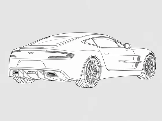 Aston Martin One-77 rear 3/4 view