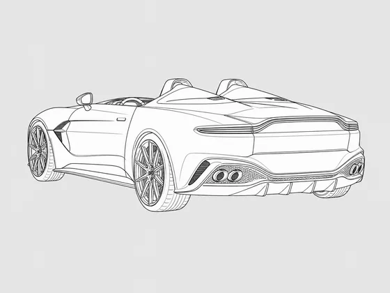 Aston Martin Speedster V12 rear 3/4 view
