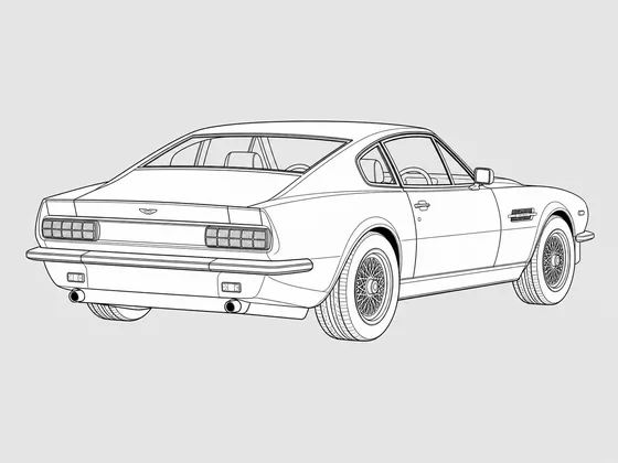 Aston Martin V8 rear 3/4 view