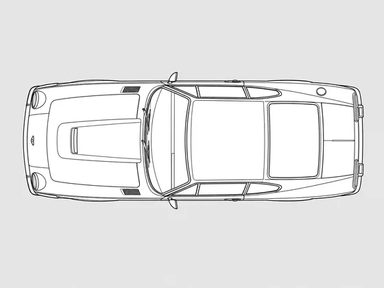 Aston Martin V8 top view