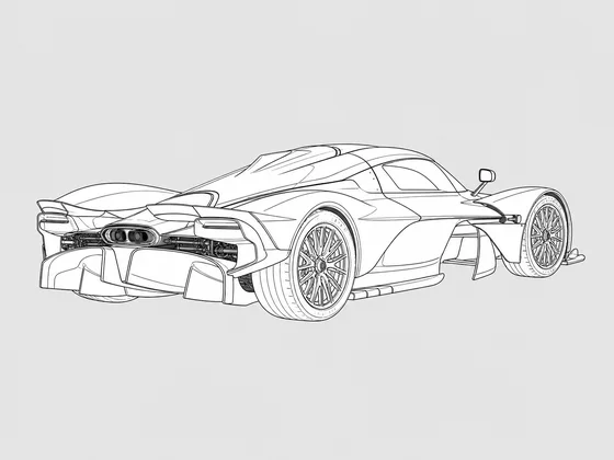 Aston Martin Valkyrie rear 3/4 view