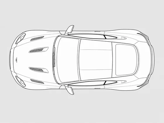 Aston Martin Vantage top view