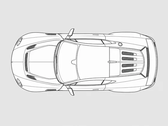 Aston Martin Victor top view
