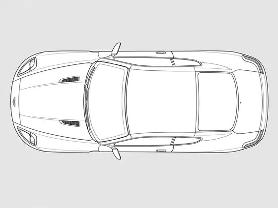 Aston Martin Virage top view