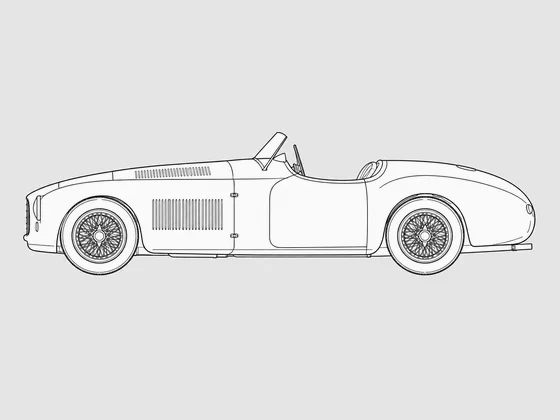 Ferrari 166 side view