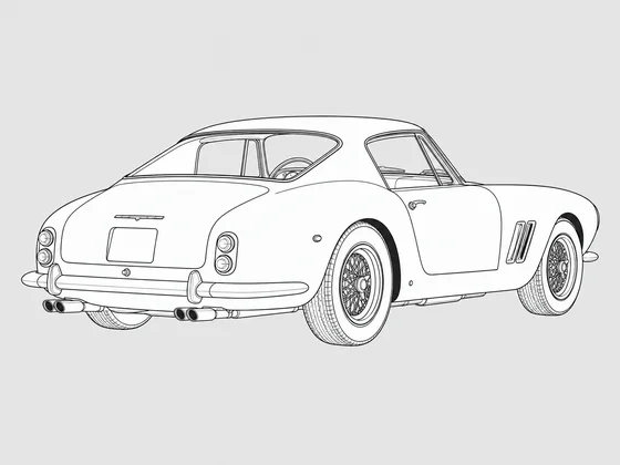 Ferrari 250 GT Berlinetta rear 3/4 view