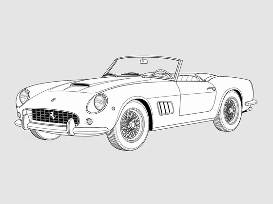 Ferrari 250 GT California front 3/4 view