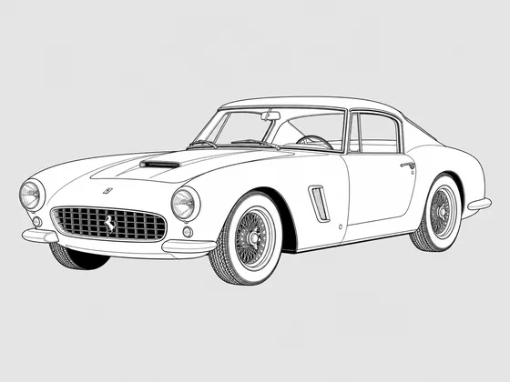 Ferrari 250 GT Coupe front 3/4 view