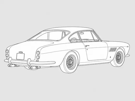 Ferrari 250 GT Coupe rear 3/4 view