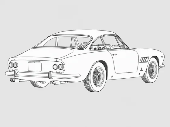 Ferrari 250 GT Lusso rear 3/4 view