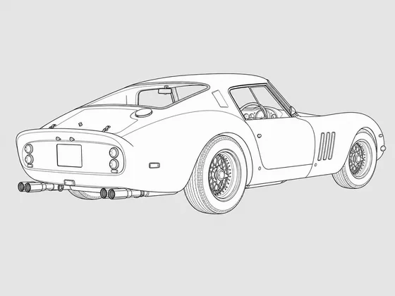 Ferrari 250 GTO rear 3/4 view