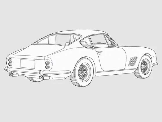 Ferrari 275 rear 3/4 view