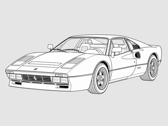 Ferrari 288 GTO front 3/4 view