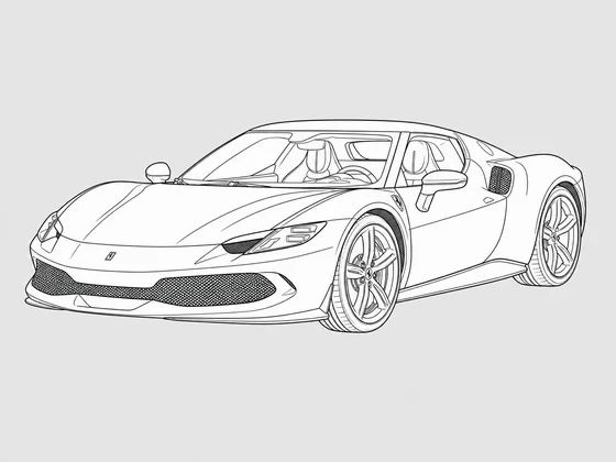 Ferrari 296 front 3/4 view