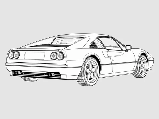 Ferrari 328 rear 3/4 view