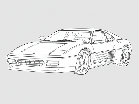 Ferrari 348 front 3/4 view
