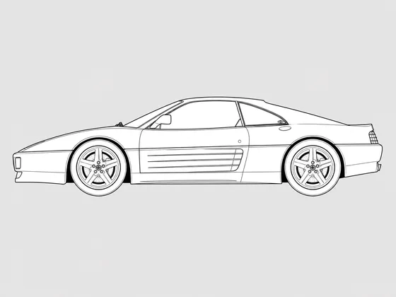 Ferrari 348 side view