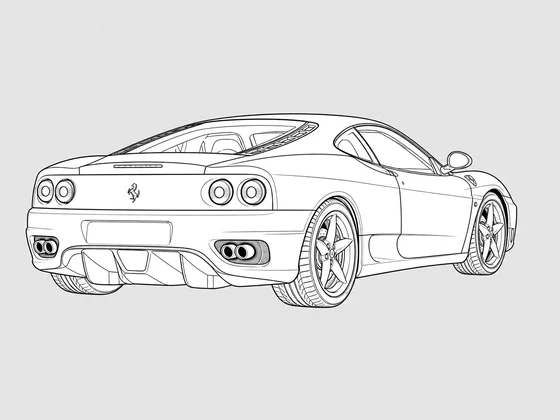 Ferrari 360 rear 3/4 view