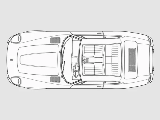 Ferrari 365 top view