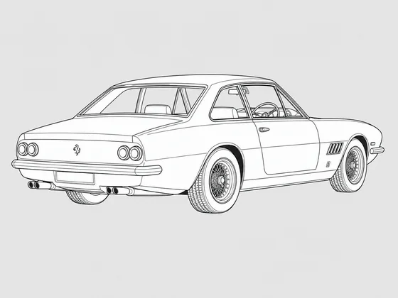 Ferrari 400 rear 3/4 view