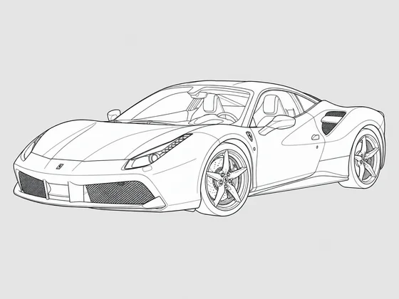 Ferrari 488 front 3/4 view
