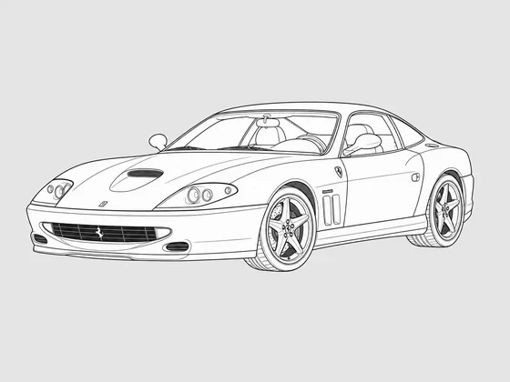 Ferrari 550 front 3/4 view