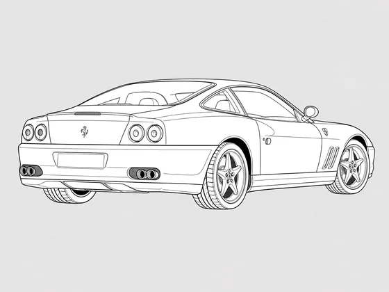 Ferrari 550 rear 3/4 view