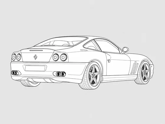 Ferrari 575M rear 3/4 view