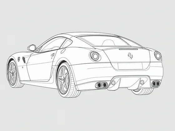 Ferrari 599 rear 3/4 view