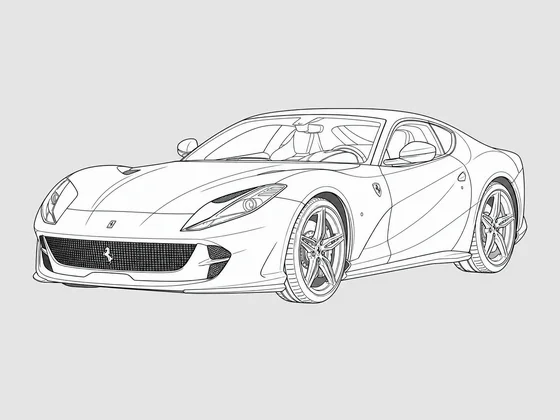 Ferrari 812 front 3/4 view