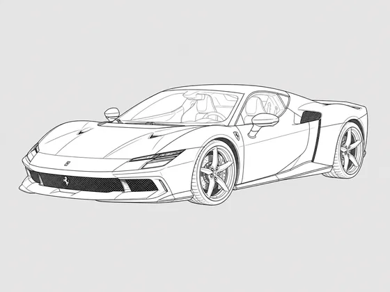 Ferrari 849 Testarossa front 3/4 view