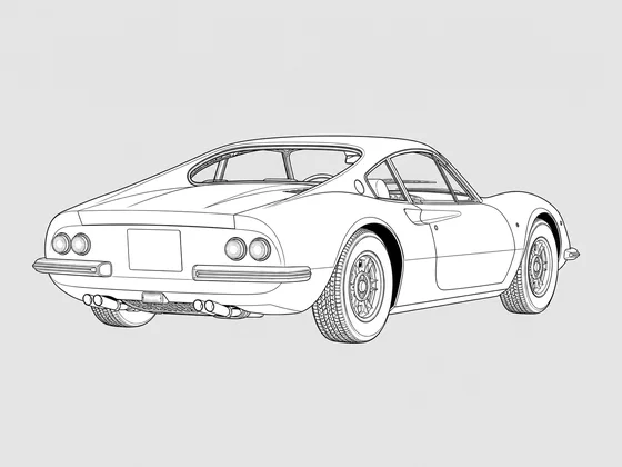 Ferrari Dino 246 rear 3/4 view