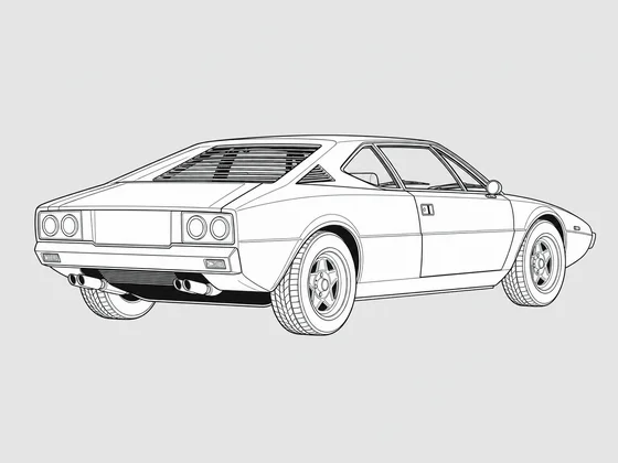 Ferrari Dino 308 GT4 rear 3/4 view