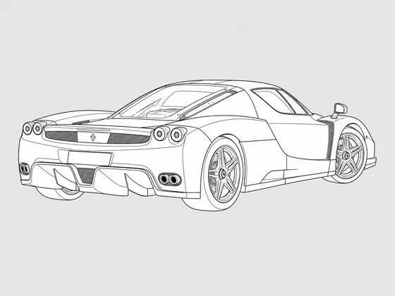 Ferrari Enzo rear 3/4 view