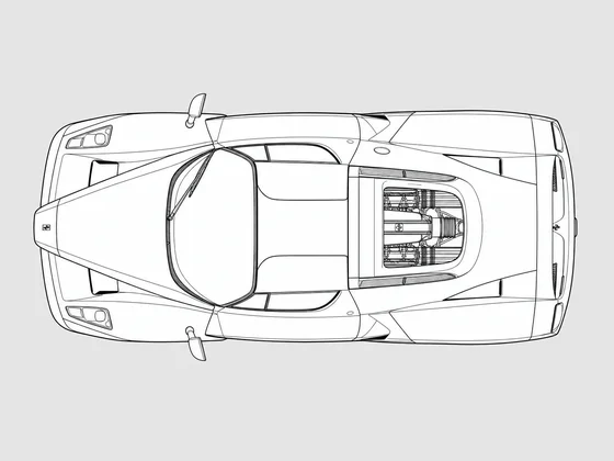 Ferrari Enzo top view