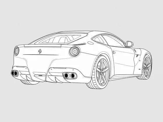 Ferrari F12 rear 3/4 view