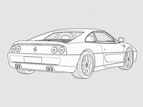 Ferrari F355 rear 3/4 view