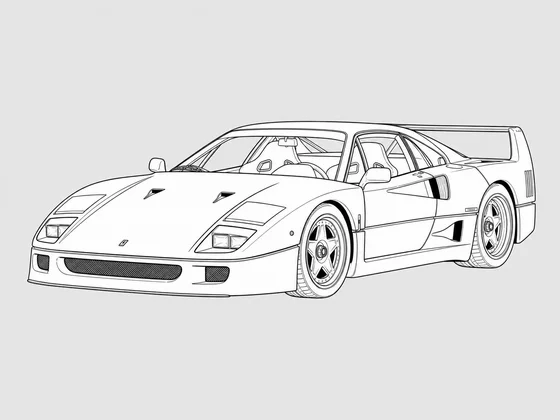 Ferrari F40 front 3/4 view